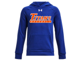 Boy's UA Hustle Fleece Hoody with Titans Baseball logo