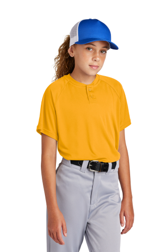 Sport-Tek Youth PosiCharge Competitor 2-Button Henley