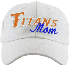 Glitter Meshback Baseball Cap with Titans mom logo