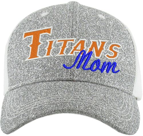 Glitter Meshback Baseball Cap with Titans mom logo