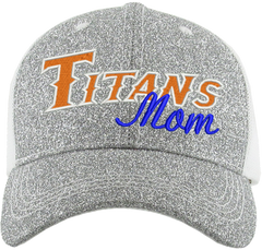 Glitter Meshback Baseball Cap with Titans mom logo