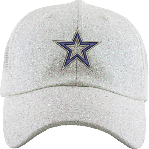 Glitter Meshback Baseball Cap with Star logo