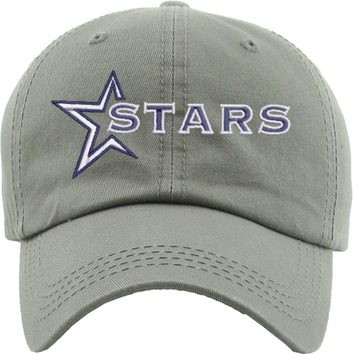 Classic Smooth Cotton Ponytail Ballcap With Stars Wordmark Logo