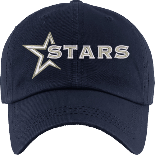 Classic Smooth Cotton Ponytail Ballcap With Stars Wordmark Logo