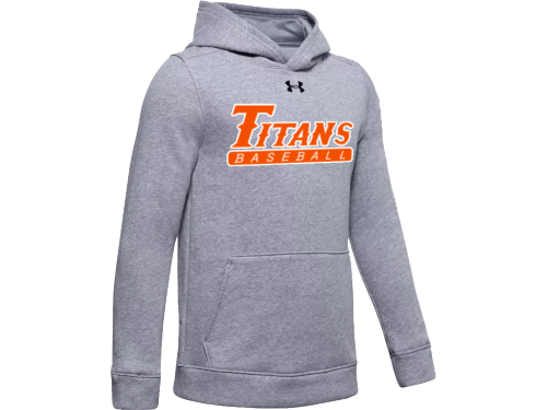 Boy's UA Hustle Fleece Hoody with Titans Baseball logo