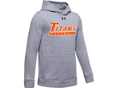 Boy's UA Hustle Fleece Hoody with Titans Baseball logo