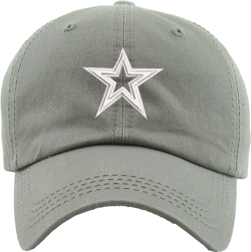 Classic Smooth Cotton Ponytail Ballcap With Star Logo