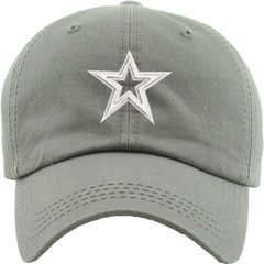 Classic Smooth Cotton Ponytail Ballcap With Star Logo