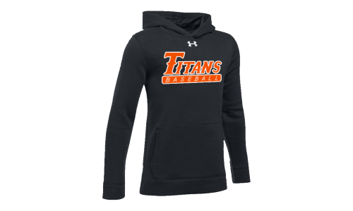 Boy's UA Hustle Fleece Hoody with Titans Baseball logo