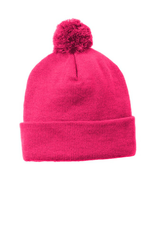 Solid Pom Pom Beanie