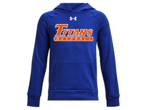 Boy's UA Hustle Fleece Hoody with Titans Baseball logo