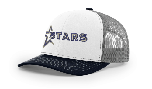 Snapback Trucker Cap with Stars Wordmark logo