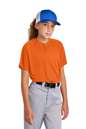 Sport-Tek Youth PosiCharge Competitor 2-Button Henley