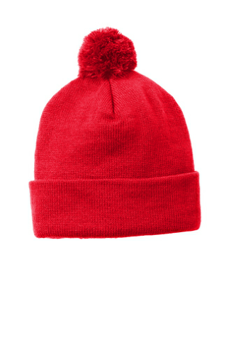 Solid Pom Pom Beanie