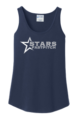 Port & Company® Ladies Core Cotton Tank Top with Stars Fastpitch logo