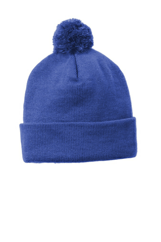 Solid Pom Pom Beanie