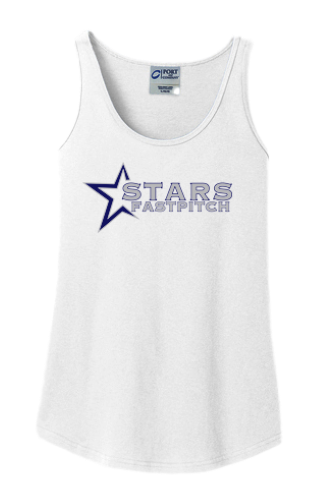 Port & Company® Ladies Core Cotton Tank Top with Stars Fastpitch logo