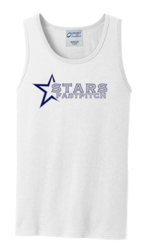 Port & Company® Core Cotton Tank Top With Stars Fastpitch Logo