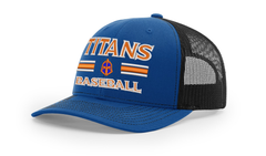 Snapback Trucker Cap with Titans baseball logo