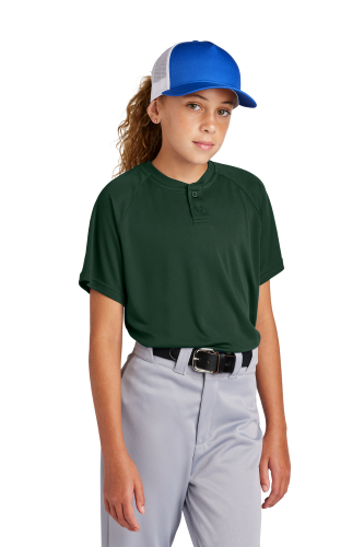 Sport-Tek Youth PosiCharge Competitor 2-Button Henley