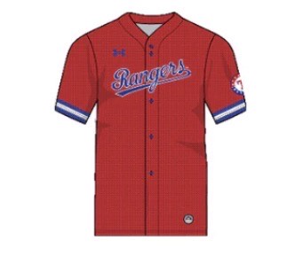 Rangers 2026 Button Up Sublimated Jersey