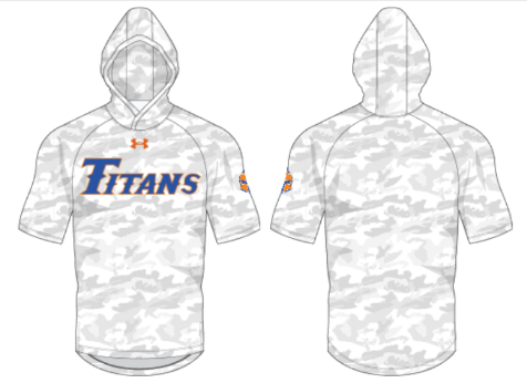 Men's Titans White Short Sleeve Hoodie